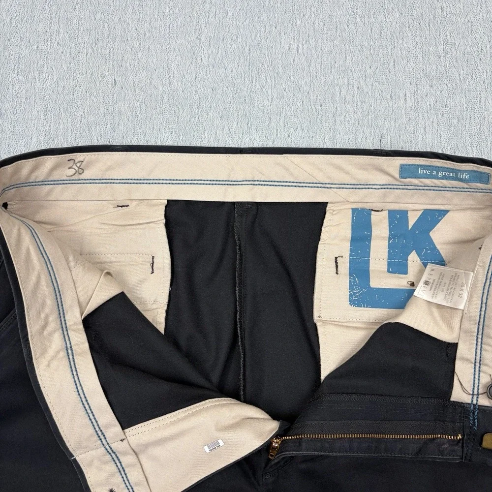 Life Khaki‎ Haggar LK Pants Men's 38x32 Flat Front Straight Leg Pants Black